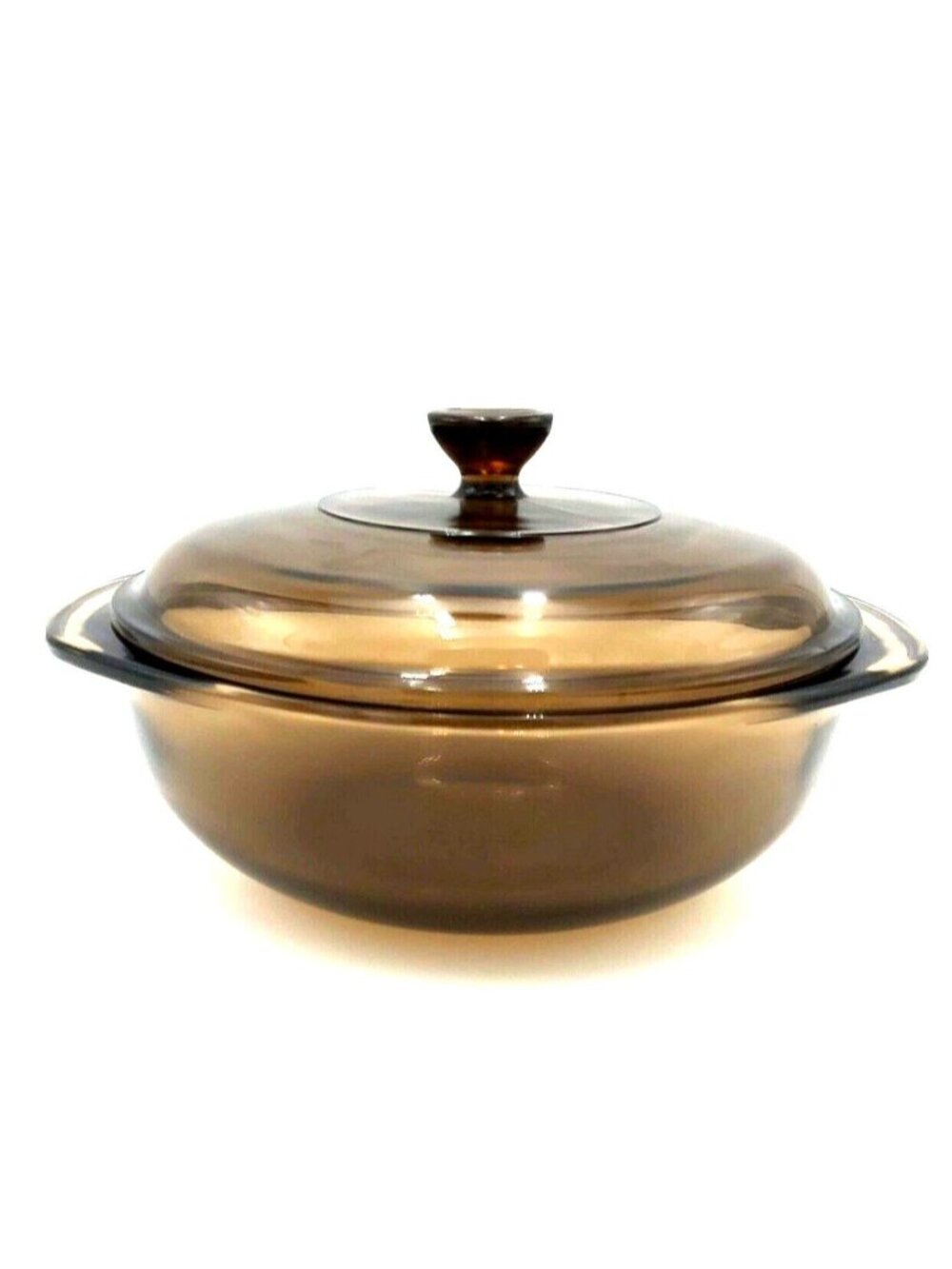 Pyrex Corning Casserole Dish -USA 023 - With Lid 623- 1.5 Liter Amber Glass
